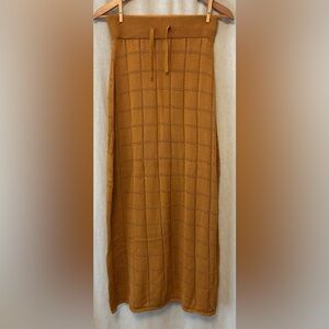 AFENDS Womens Femme - Knit Maxi Skirt - Mustard
